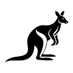 kangaroo silhouette vector icon