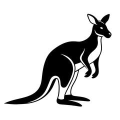 kangaroo silhouette vector icon illustration
