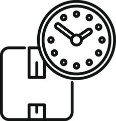 Parcel time of delivery icon outline vector. Fast delivery. Package element