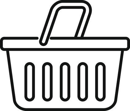 recommend clip art: Shopping basket icon outline vector. Store sale online. Sell marketing