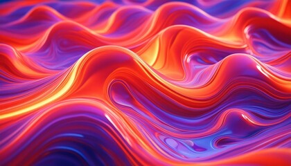 Obraz premium Heatmap-inspired design with flowing gradients from hot red to cool violet, representing