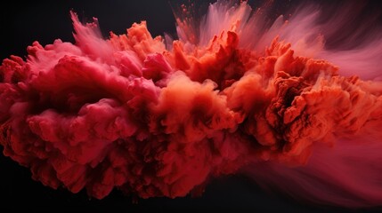 Obraz premium Explosions of bright paint in the water.