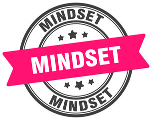 mindset stamp. mindset label on transparent background. round sign