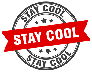 stay cool stamp. stay cool label on transparent background. round sign