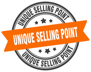 Fototapeta premium unique selling point stamp. unique selling point label on transparent background. round sign