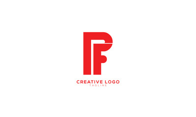 PF FP Abstract initial monogram letter alphabet logo design