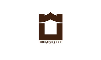 WU UW Abstract initial monogram letter alphabet logo design