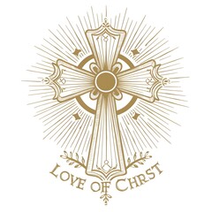 golden cross ornament