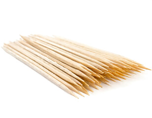zahnstocher isoliert auf wei&szlig;en Hintergrund, Freisteller