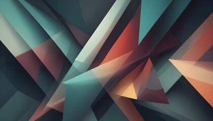 A stunning abstract background featuring a combination of sharp geometric shapes in contrasting...