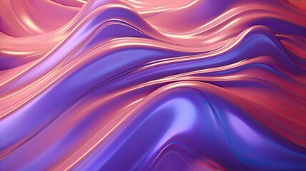 Fototapeta premium Bursting holographic background with shimmering waves of amethyst and turquoise