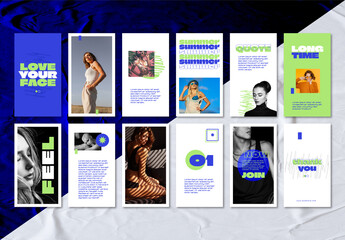 Fashion Story Template - obrazy, fototapety, plakaty