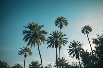 Fototapeta premium palm trees against sky