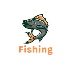 Fishing design of different color with different texts on white and black background. Texts are made with colors. These are logos for fishing skill.