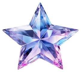 PNG Star shape gemstone crystal jewelry white background.
