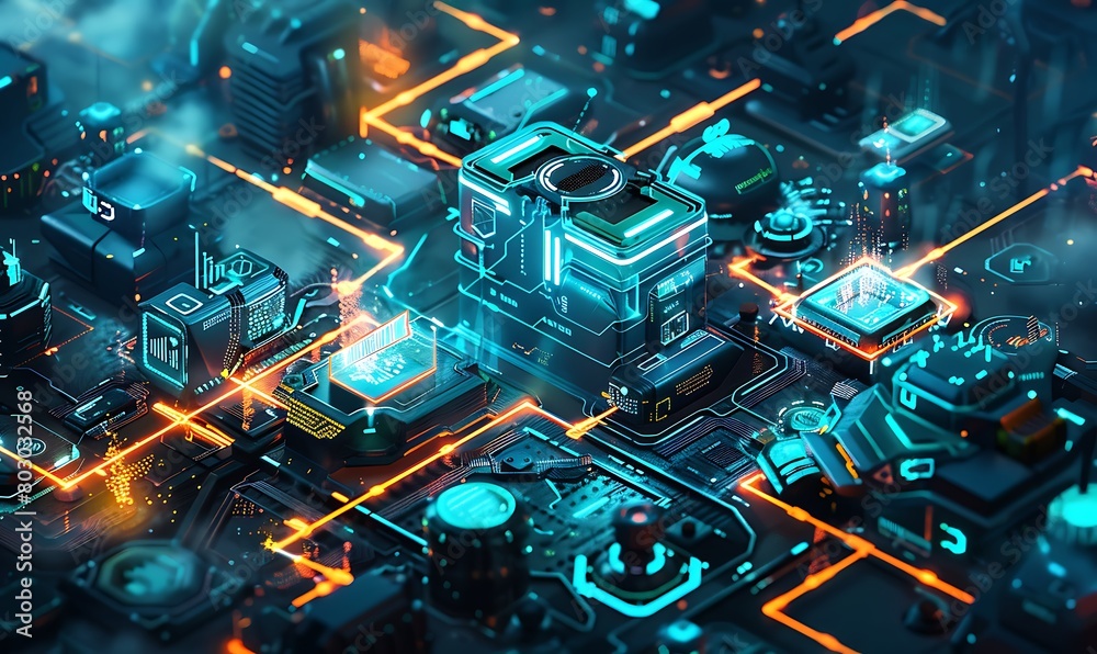 Poster Illustrated the process of tokenizing real-world assets on blockchain