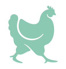 Chicken and hen, fowl, bird and animal. Fowl-run, poultry yard, henhouse and hennery, illustration