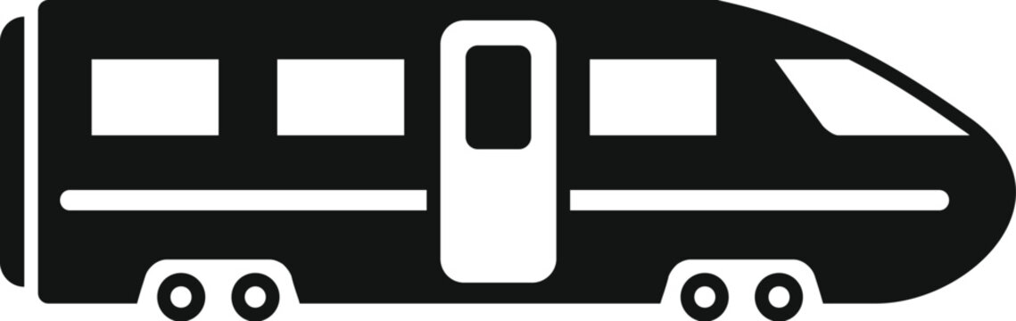 Classic speed train icon simple vector. Modern locomotive. Station public