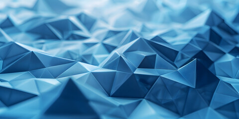 Dynamic Blue Polygon Textures Infused with Bright Light Effects, Contemporary Blue Polygon