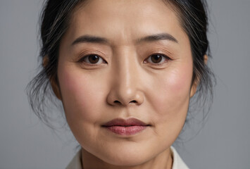 Fototapeta premium close up portrait of Asian woman, beauty soft