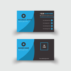 Modern double-sided creative professional business card template vector design. Standard visiting card for promotion, company and personal use. 