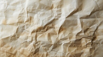An overhead view of blank parchment paper,featuring its delicate texture and neutral tones