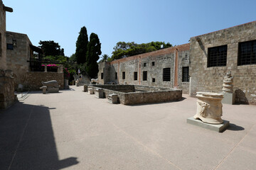 Archaeological Museum of Rhodes in Rhodes island, Greece - obrazy, fototapety, plakaty