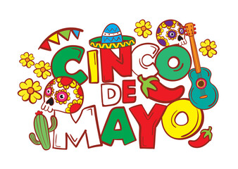 Cinco de mayo holiday flyer or banner for Mexican fiesta celebration, vector background. Mexico 5 May holiday festival or party event poster