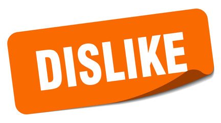 dislike sticker. dislike label