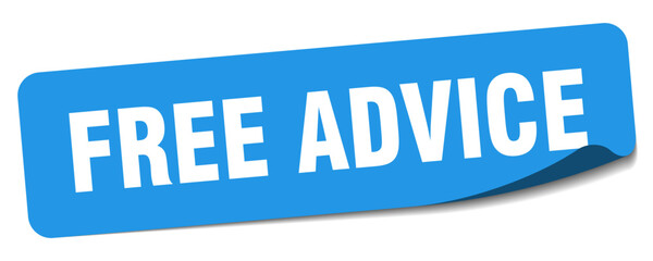 free advice sticker. free advice label