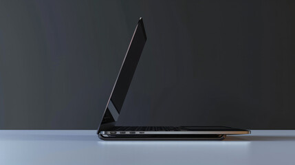 Elevate Your Workspace: Sleek Matte Black Laptop Stand