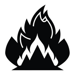 Solid color heat wildfire vector design