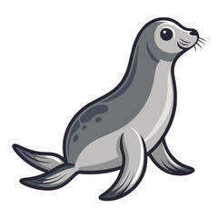 seal vector illustration, solid white background (6)