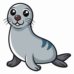 seal vector illustration, solid white background (7)
