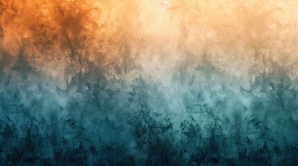 A blurry image of smoke and fire with a blue and orange background.