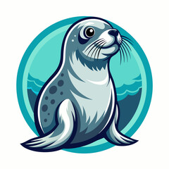 seal vector illustration, solid white background (10)