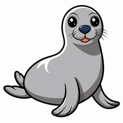 seal vector illustration, solid white background (11)