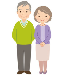中の良い高齢者夫婦　シニア