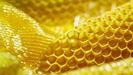 close up of honey comb