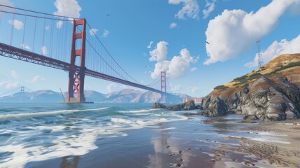 The Golden Gate bridge in USA