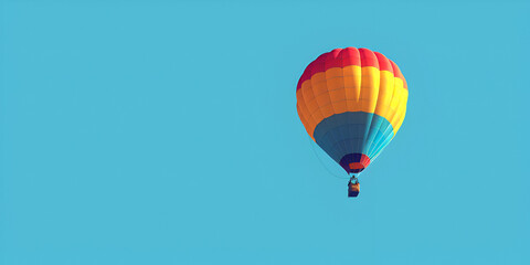 Naklejka premium Soaring High: Freedom in the Skies, Vivid Voyage: A Hot Air Balloon Adventure