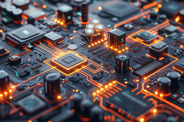 Obraz premium Technology and Business Concept, 3d, illustration