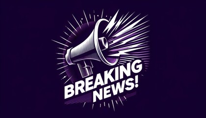  "Breaking News" announcement with a dynamic and modern design