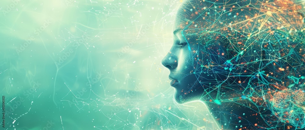 Wall mural machine learning models evolve in a neural network web