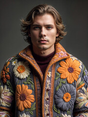 A Painting of Textured Threads: Confident Cool in a Knit Masterpiece