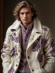 A Painting of Textured Threads: Confident Cool in a Knit Masterpiece