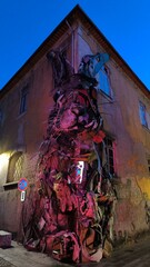 Obraz królika na budynku w Porto w Portugalii © Jakub