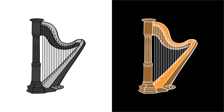 recommend clip art: harp vector.eps