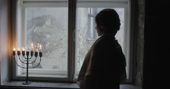 Woman in Solitude by Window, Awaiting Return from War