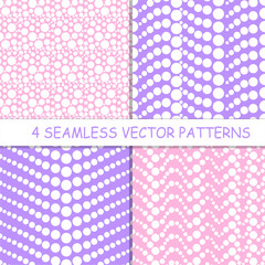 Seamless pattern with polka dot circles vector artistic print for textile paper decor wallpaper background endless creative art 